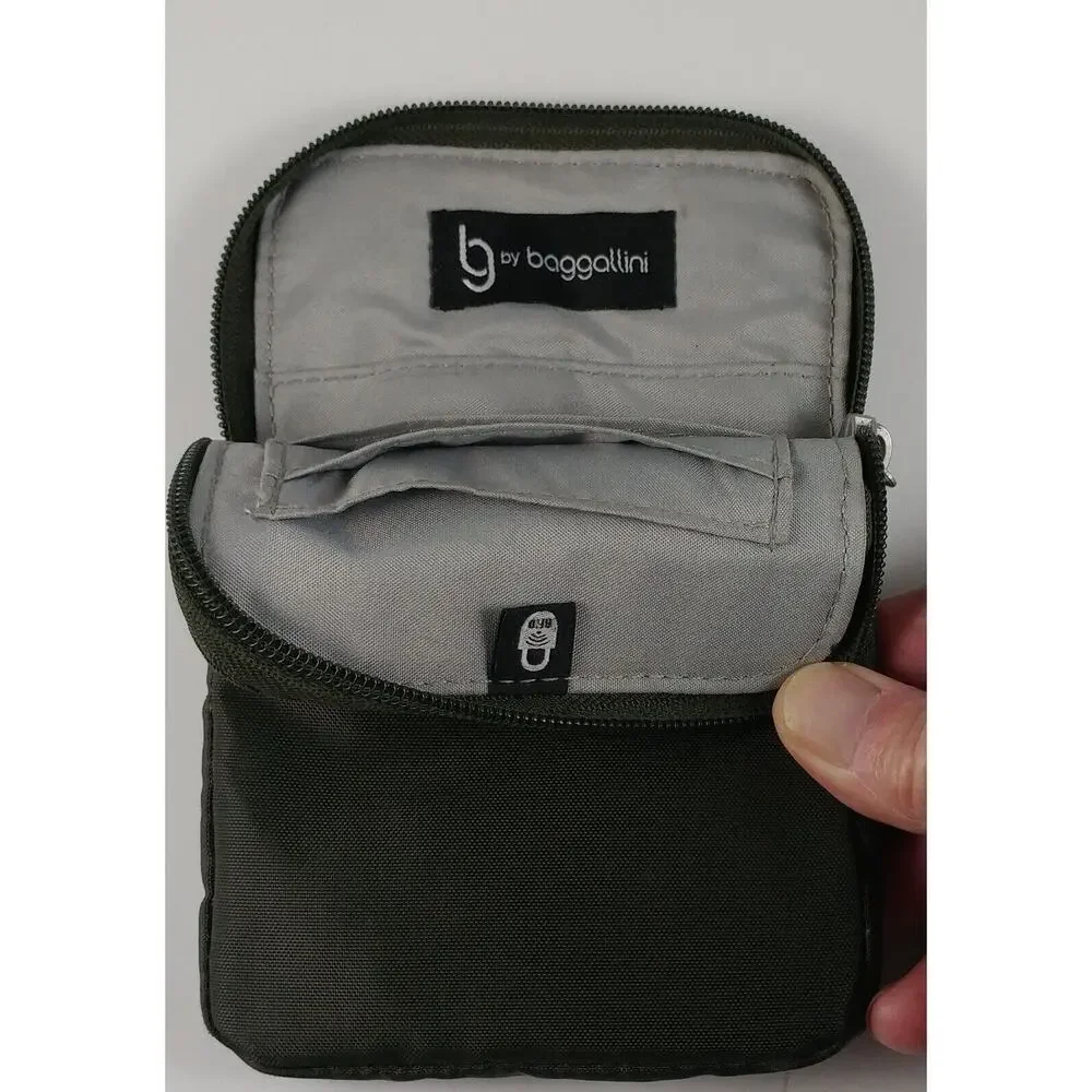 Baggallini Women's Dark Grey BG Wallet CROSSBODY Bag Water Resistant Purse